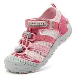 Wee Step Sporty Closed Toe Water Sandals Pink Fuschia Size 5 Toddler